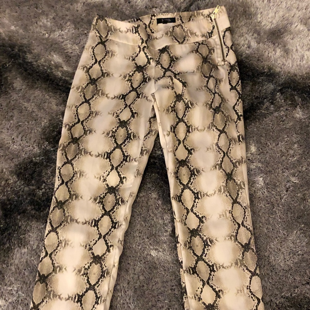 Snake skin printed pants